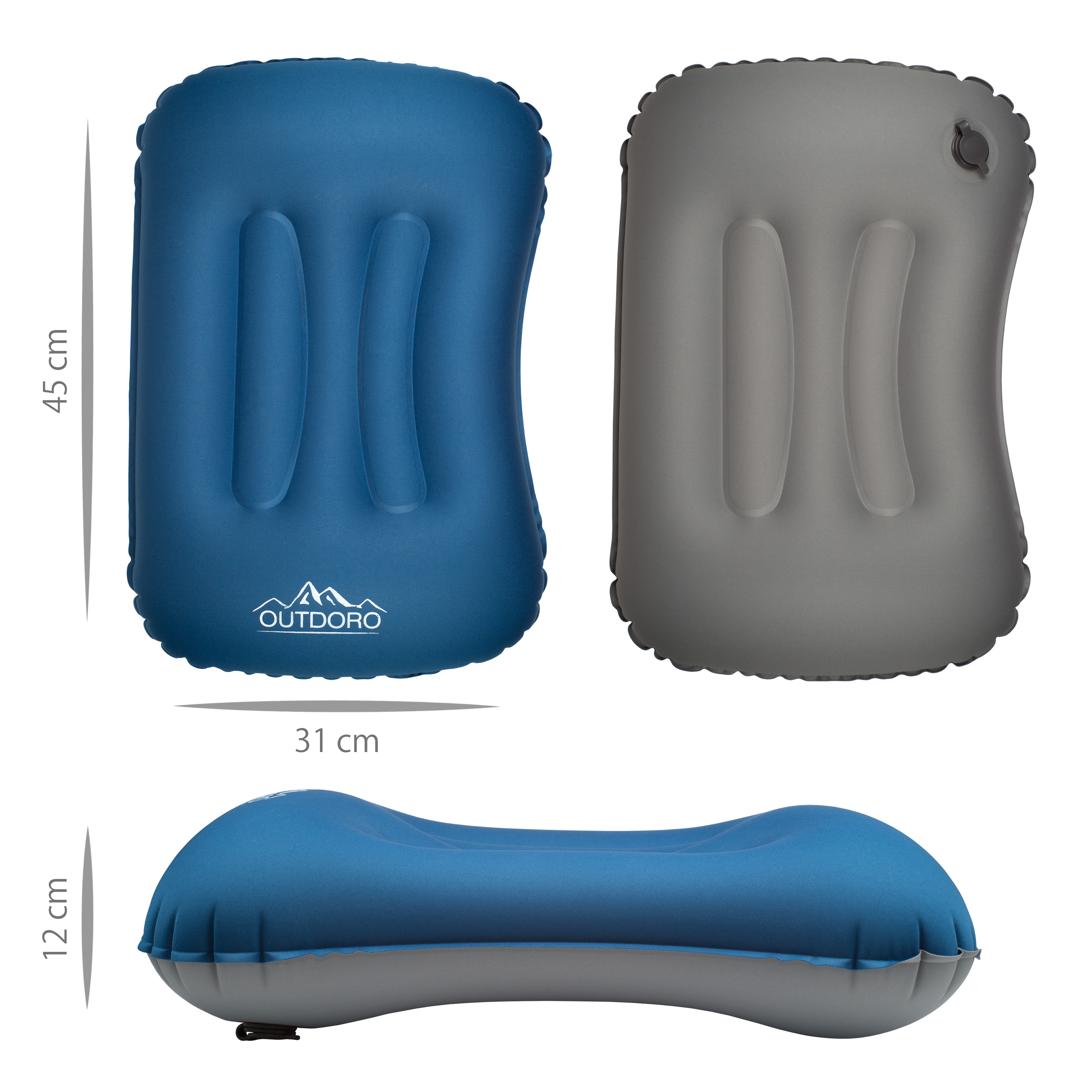 Ultralight Compact Aufblasbare Camping-Kissen Weich Compressible Tragbare Reise-Luft-Kissen Für Outdoor Camp Sport Wandern Blau 1pc