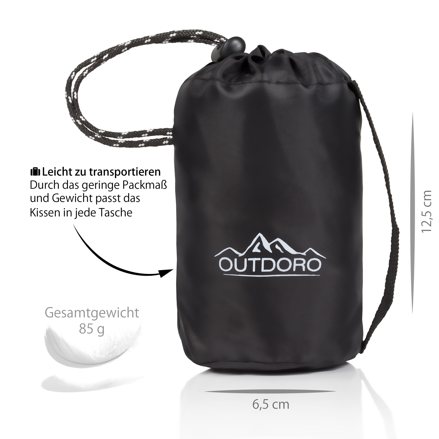 Outdoro aufblasbares Kissen - ultraleichtes Reisekissen & Kopfkissen für  Reise, Camping, Outdoor & Strand - Outdoro