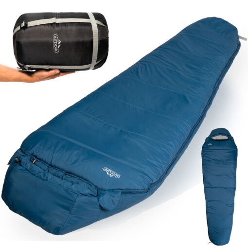 Outdoro® Schlafsack 3-4 Jahreszeiten für Outdoor & Camping im Frühling, Herbst & Winter - für Erwachsene